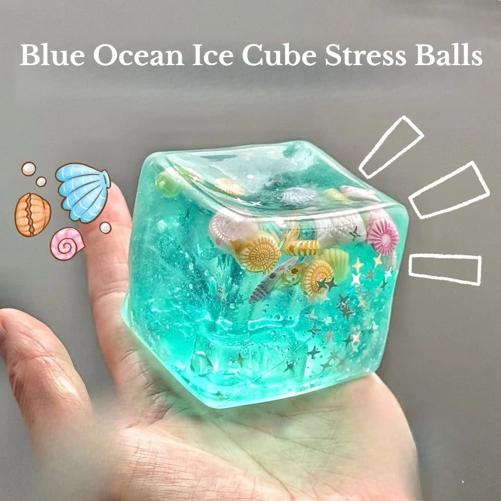 Taba Squishy Stress Balls Cube - Ocean Sensory 
