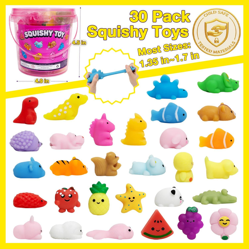 30 Pack Mochi Squishy Toys