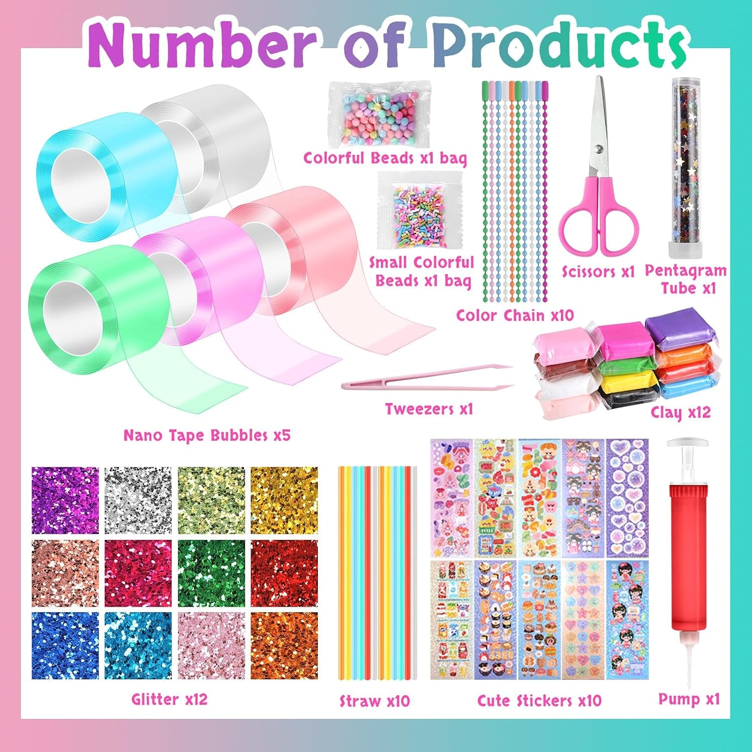 5 Pcs Nano Tape Bubble Kit