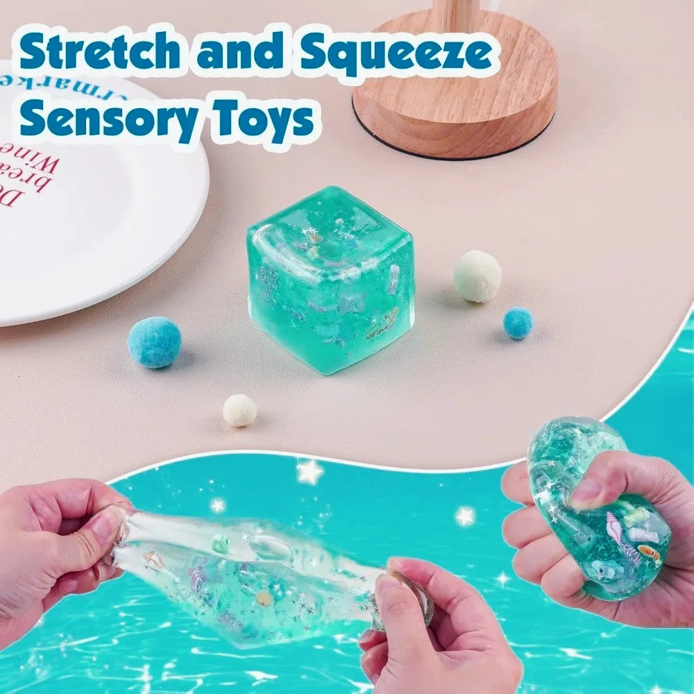 Taba Squishy Stress Balls Cube - Ocean Sensory 