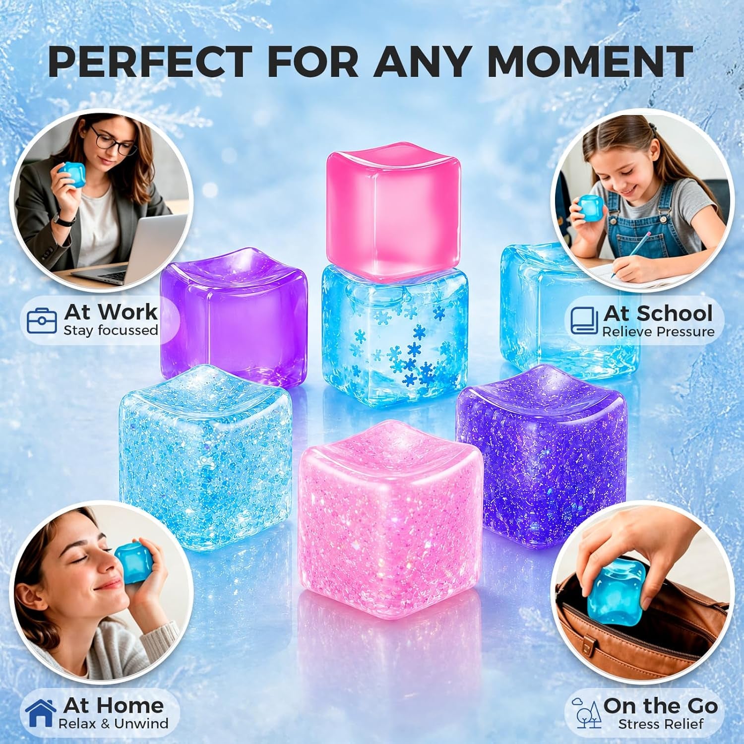 Ice Cube Squishy Fidget Toy