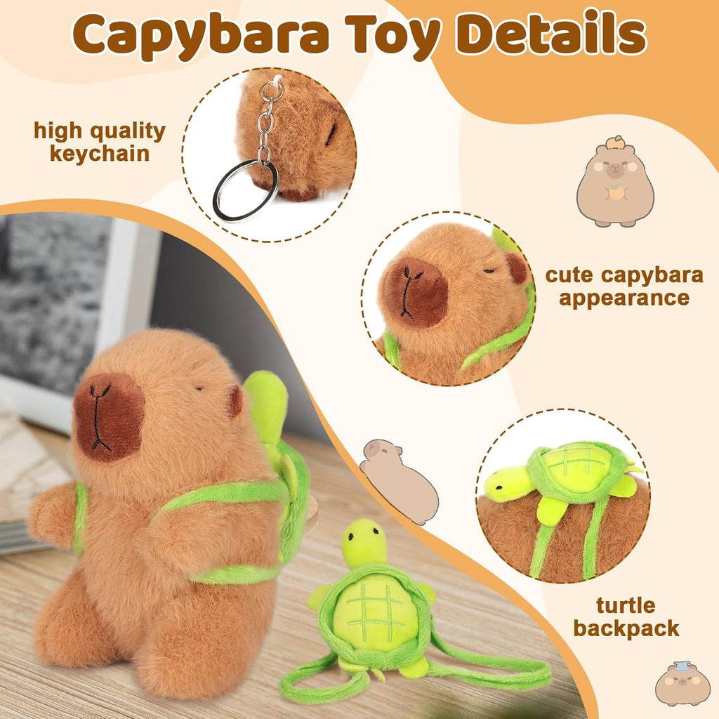 Cute Capybara Plush Keychain, 6.3-Inch 