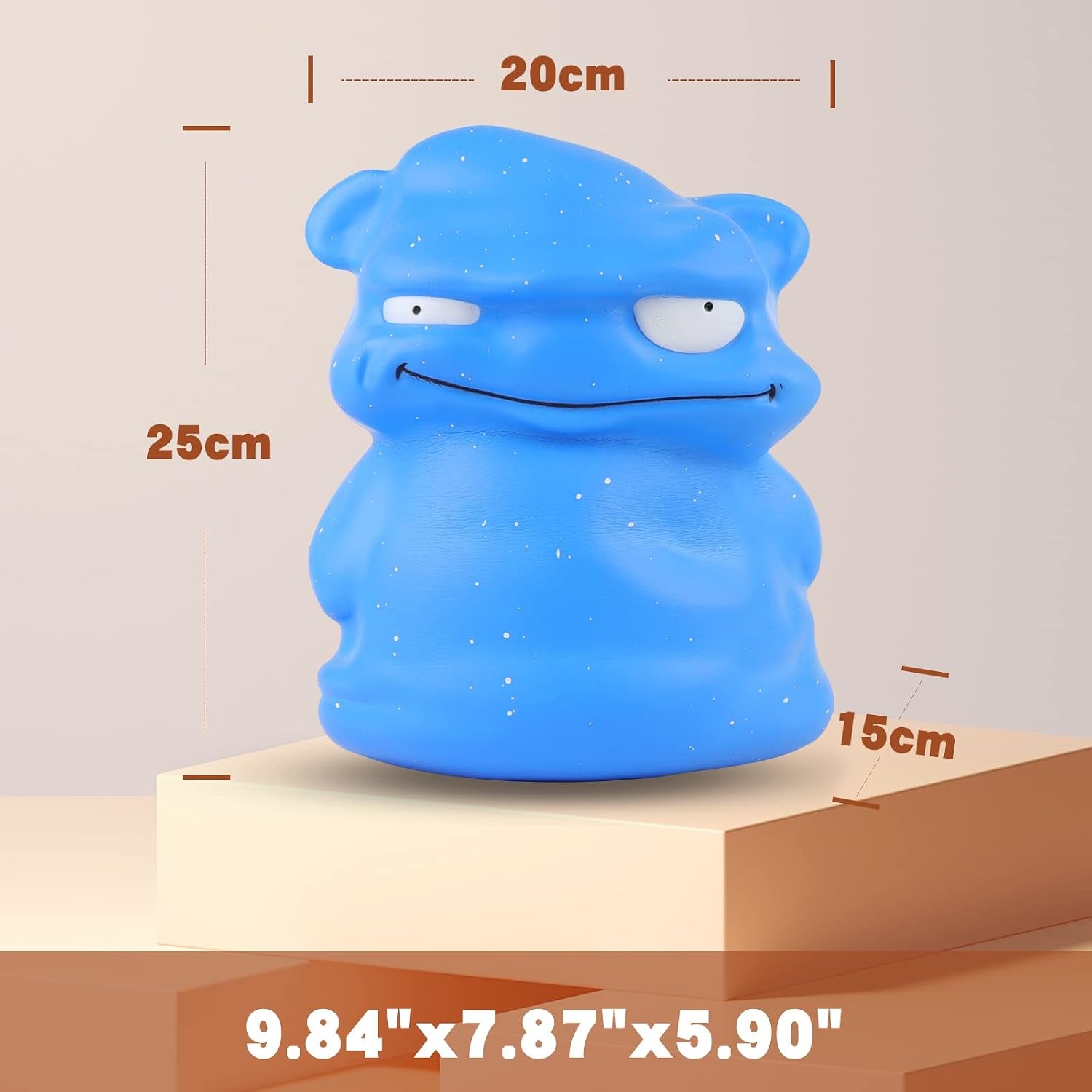9.8 Inch Jumbo Squishies Blue Monster 