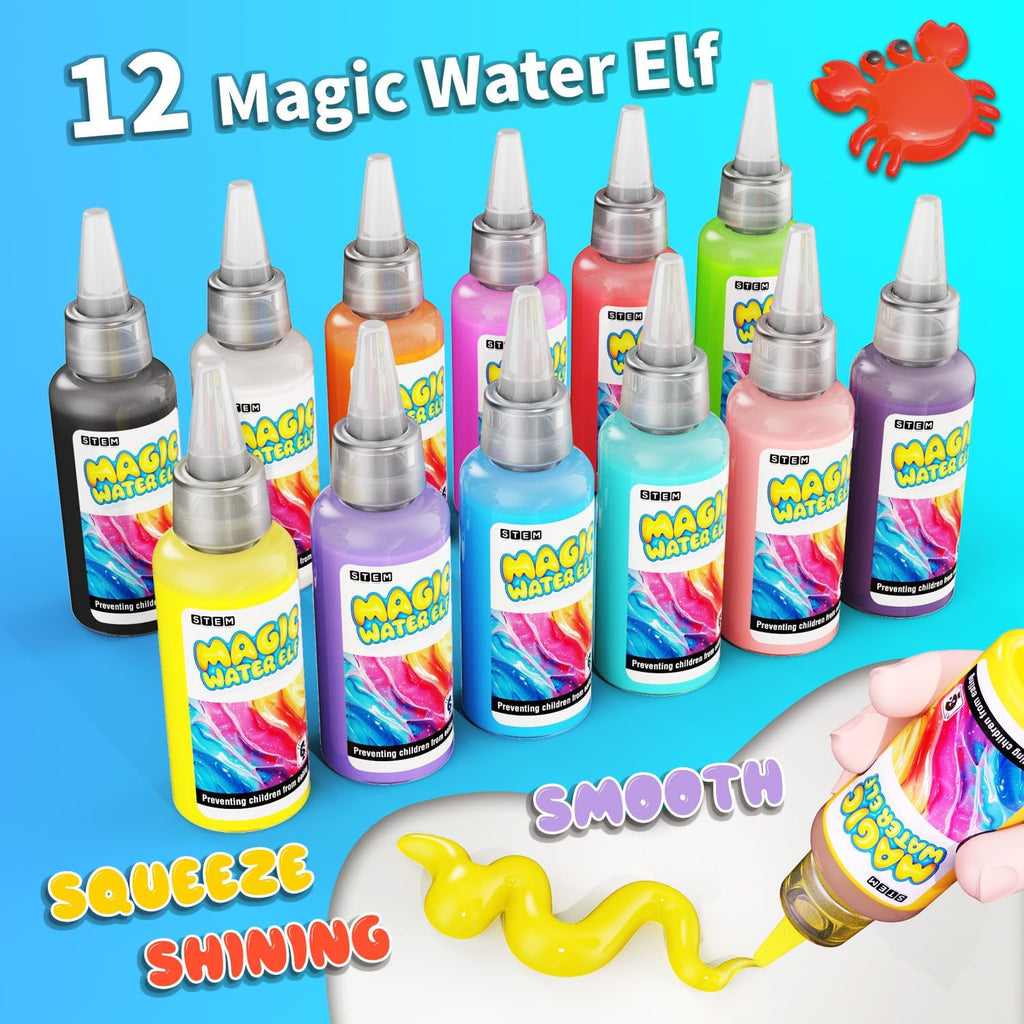 Aqua Fairy Water Gel Kit 12 Magic Gels &12 Molds Make Your Own Water Pets