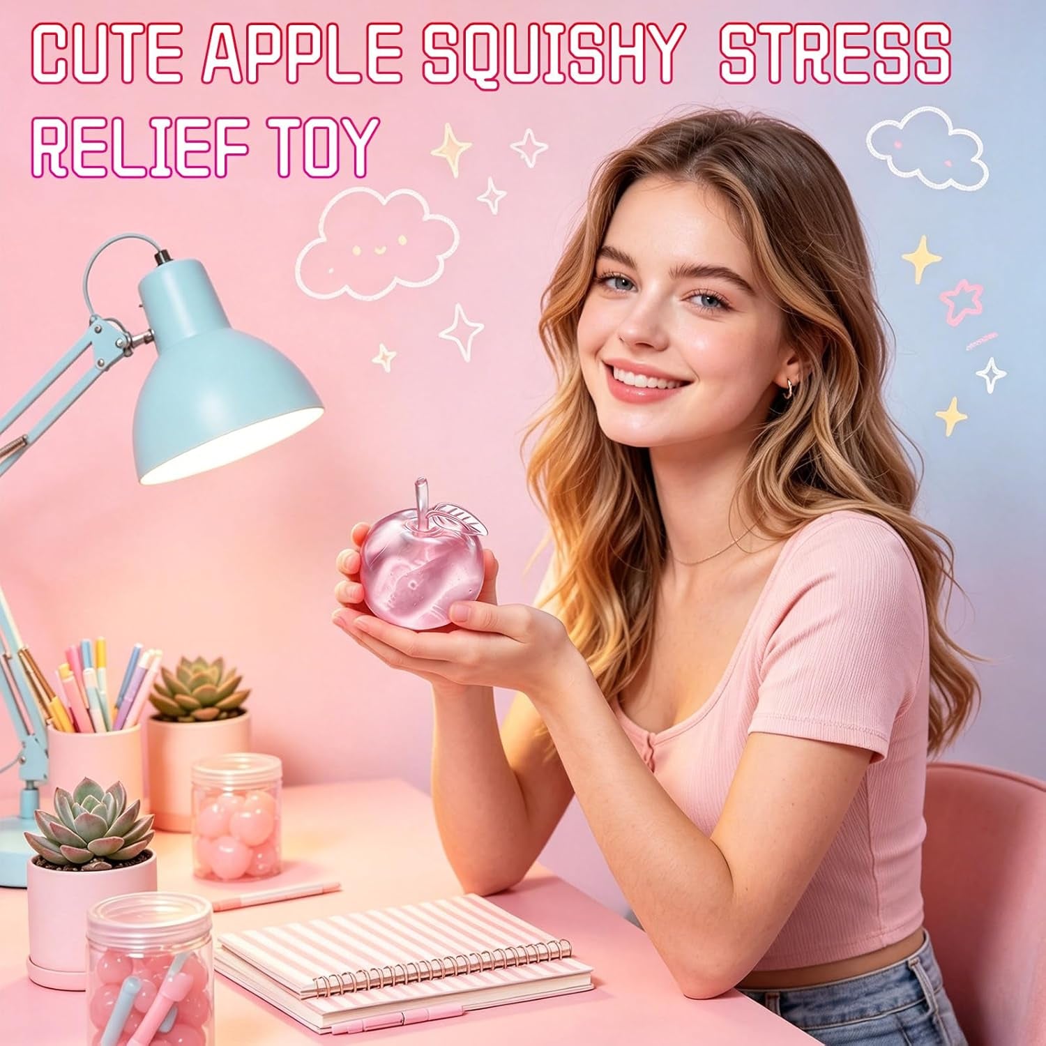 Stress Relief Toy, Apple Squishy (Green)