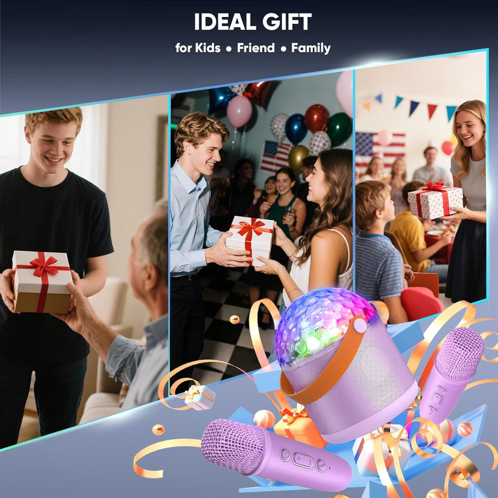 Portable Bluetooth Speaker with Disco LED Light