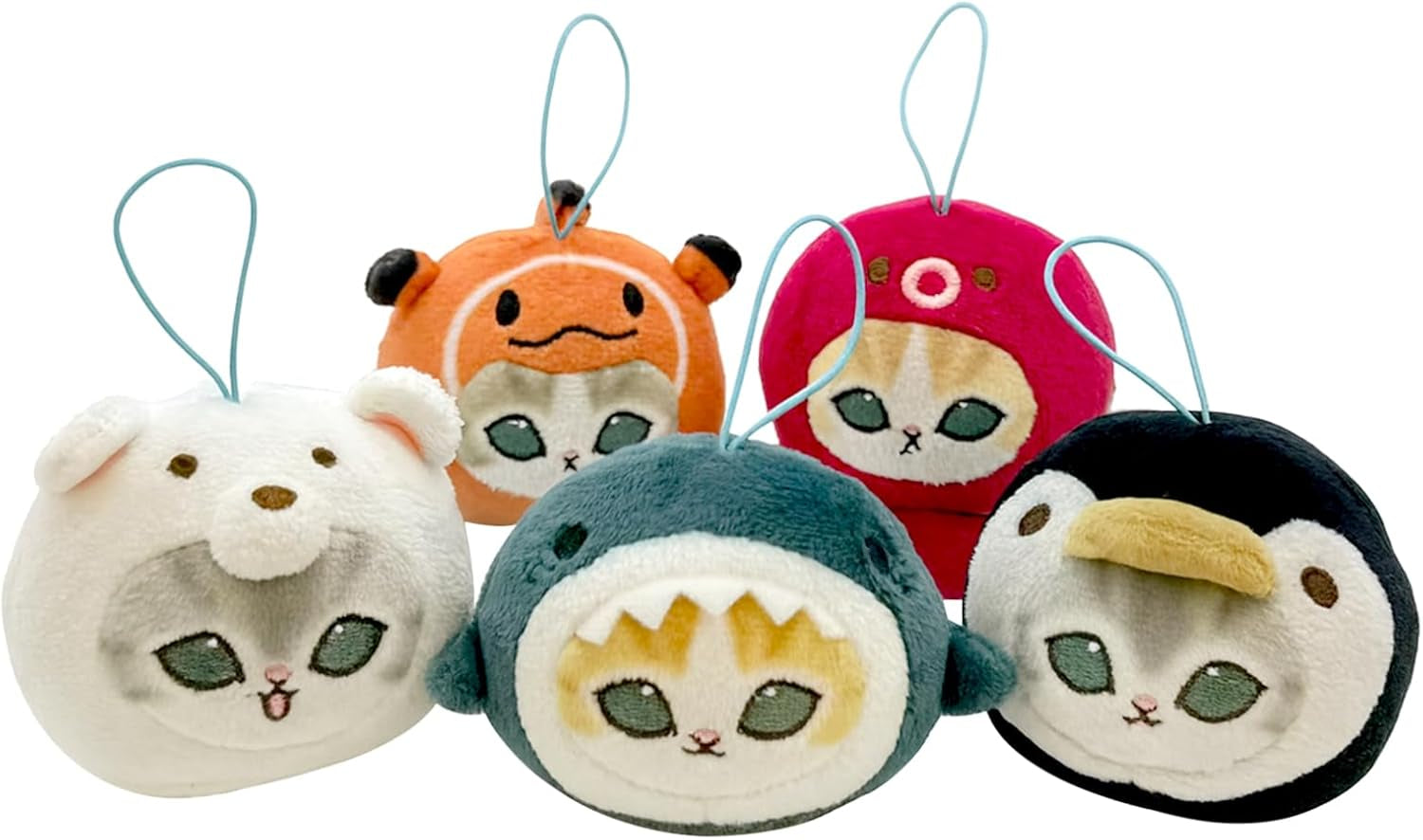 Mofusand Marine Life Meow Face Plush Blind Box – 5 Variations (Receive 1 Random), Kawaii Cat Collectible Plush Keychain for Adults & Pop Culture Fans