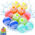 12 Pcs Reusable Water Balloons,Refillable Silicone Water Toys