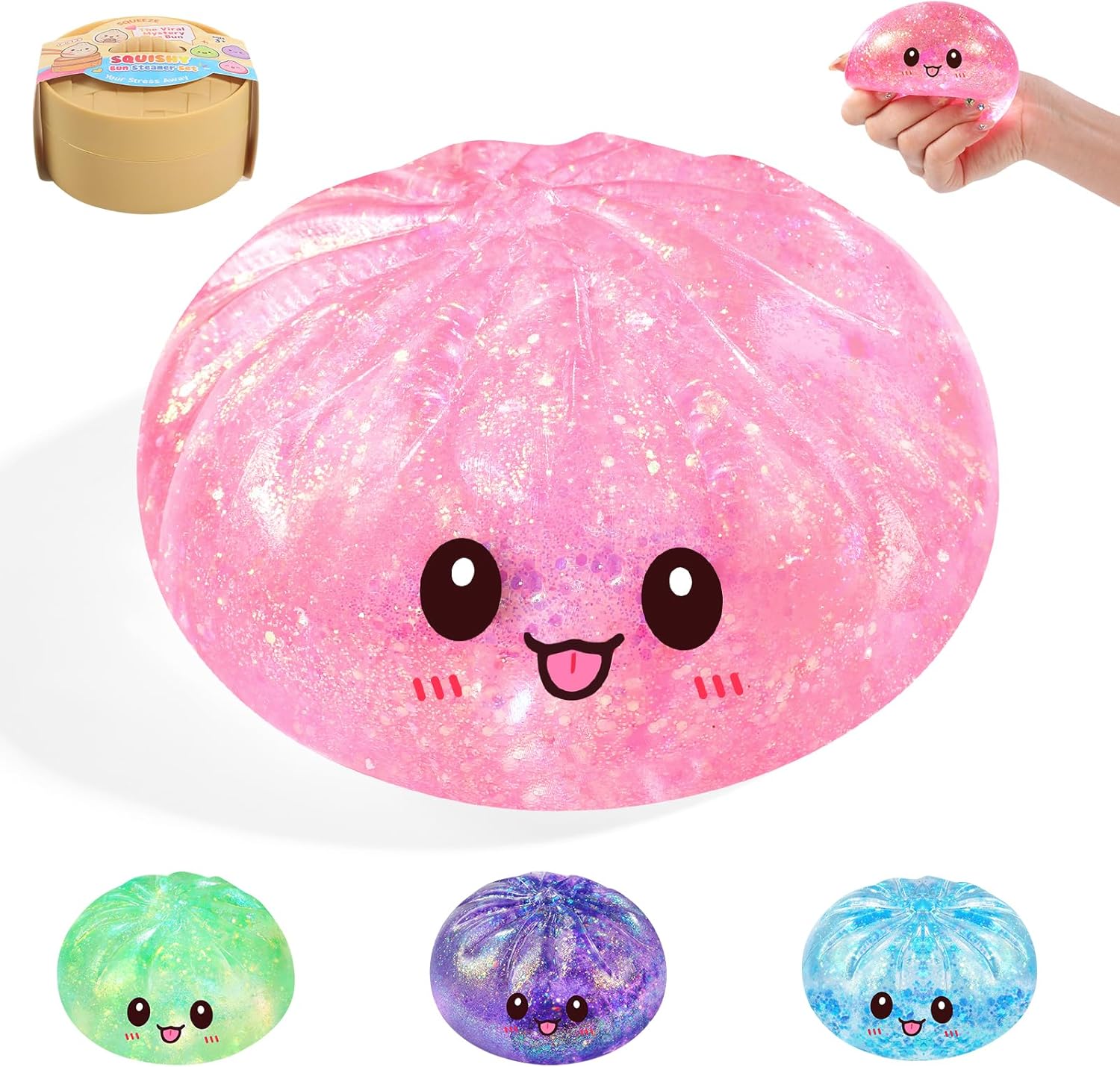 Sugar Dumpling Squishy,Rare Style (Pink)