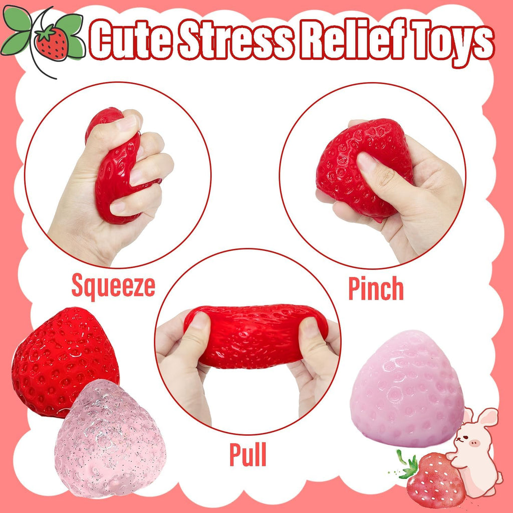 3Pcs Big Squishies Strawberry Toys