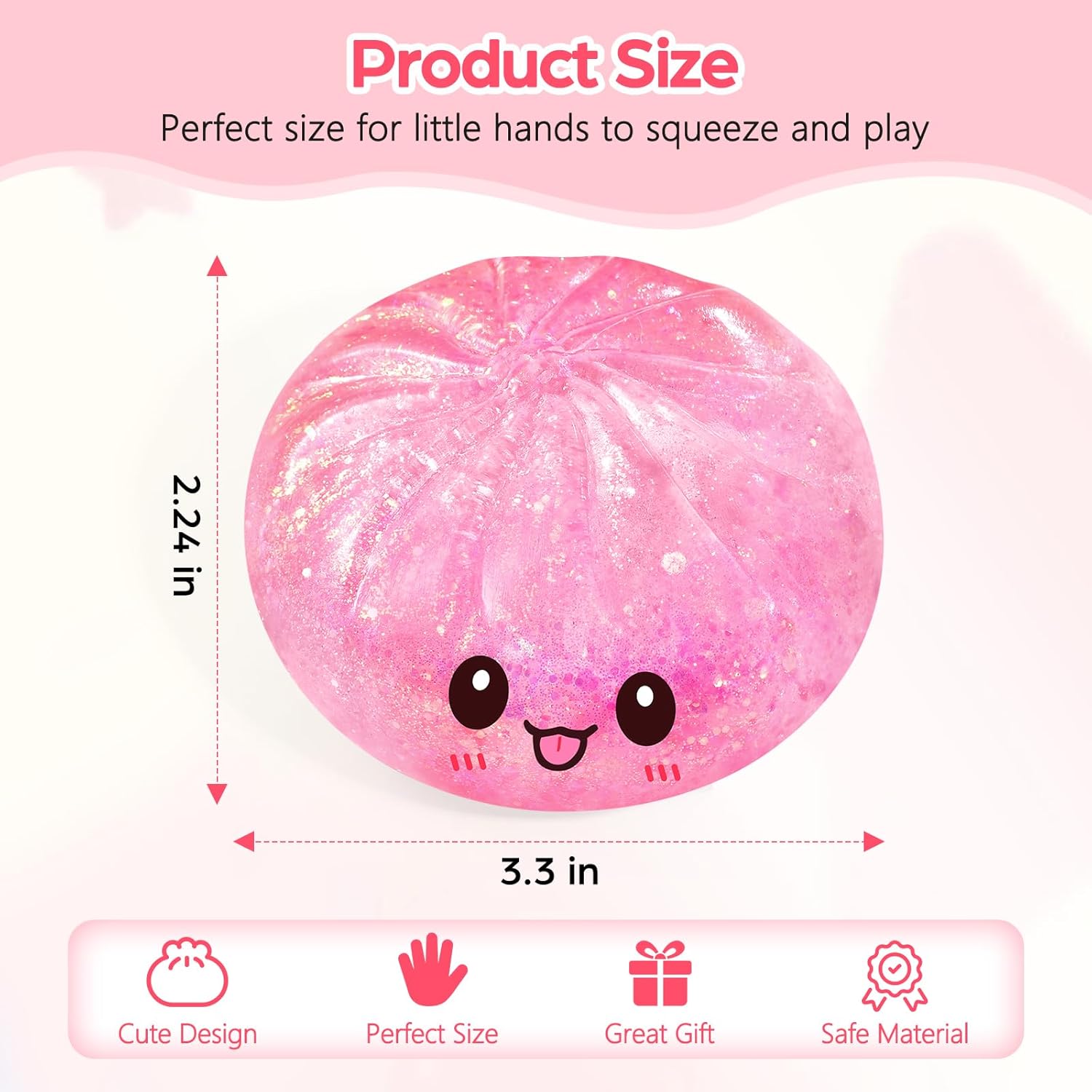 Sugar Dumpling Squishy,Rare Style (Pink)