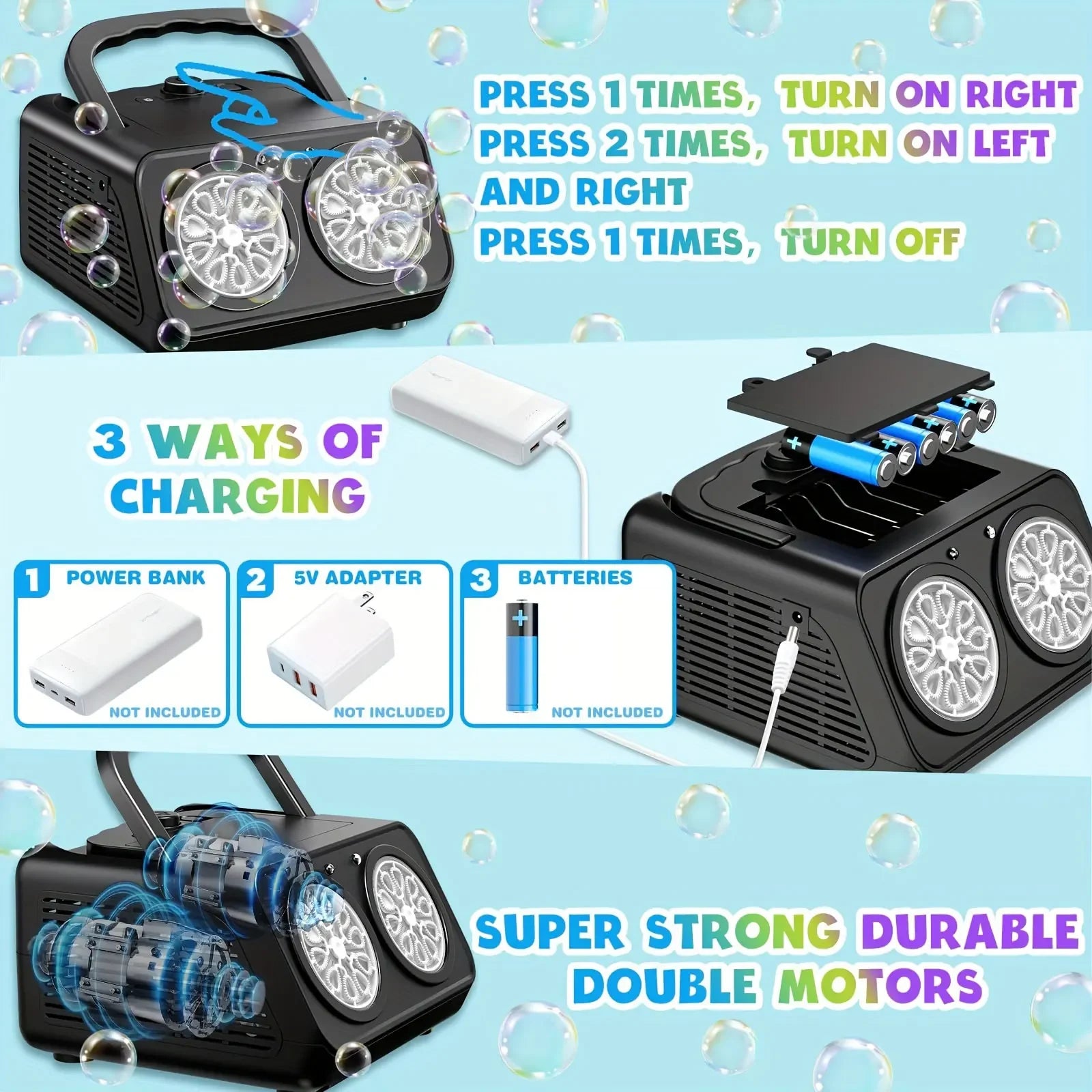 Handheld Automatic Bubble Machine