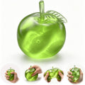 Stress Relief Toy, Apple Squishy (Green)
