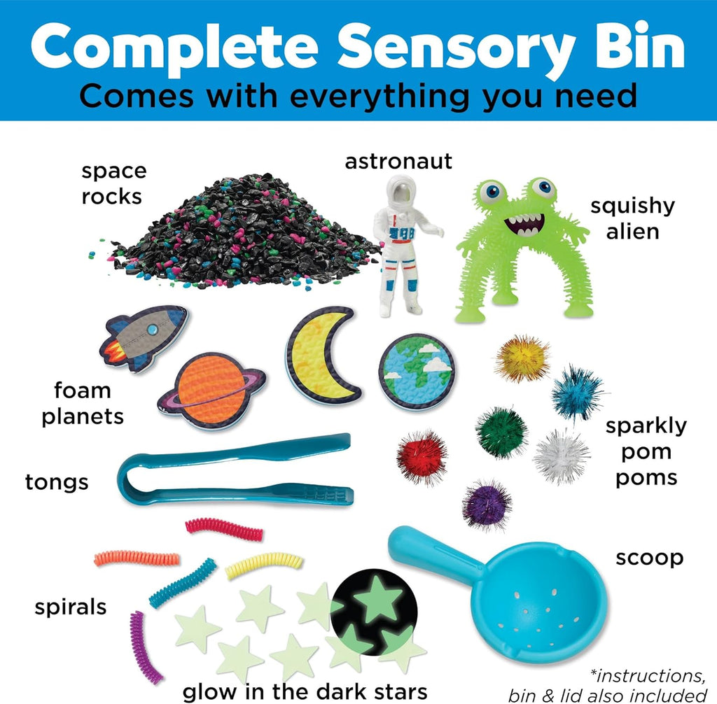 Sensory Bin: Outer Space Toys 
