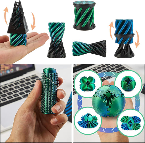  5 Pack 3D Printed Spiral Cone Fidget Toys