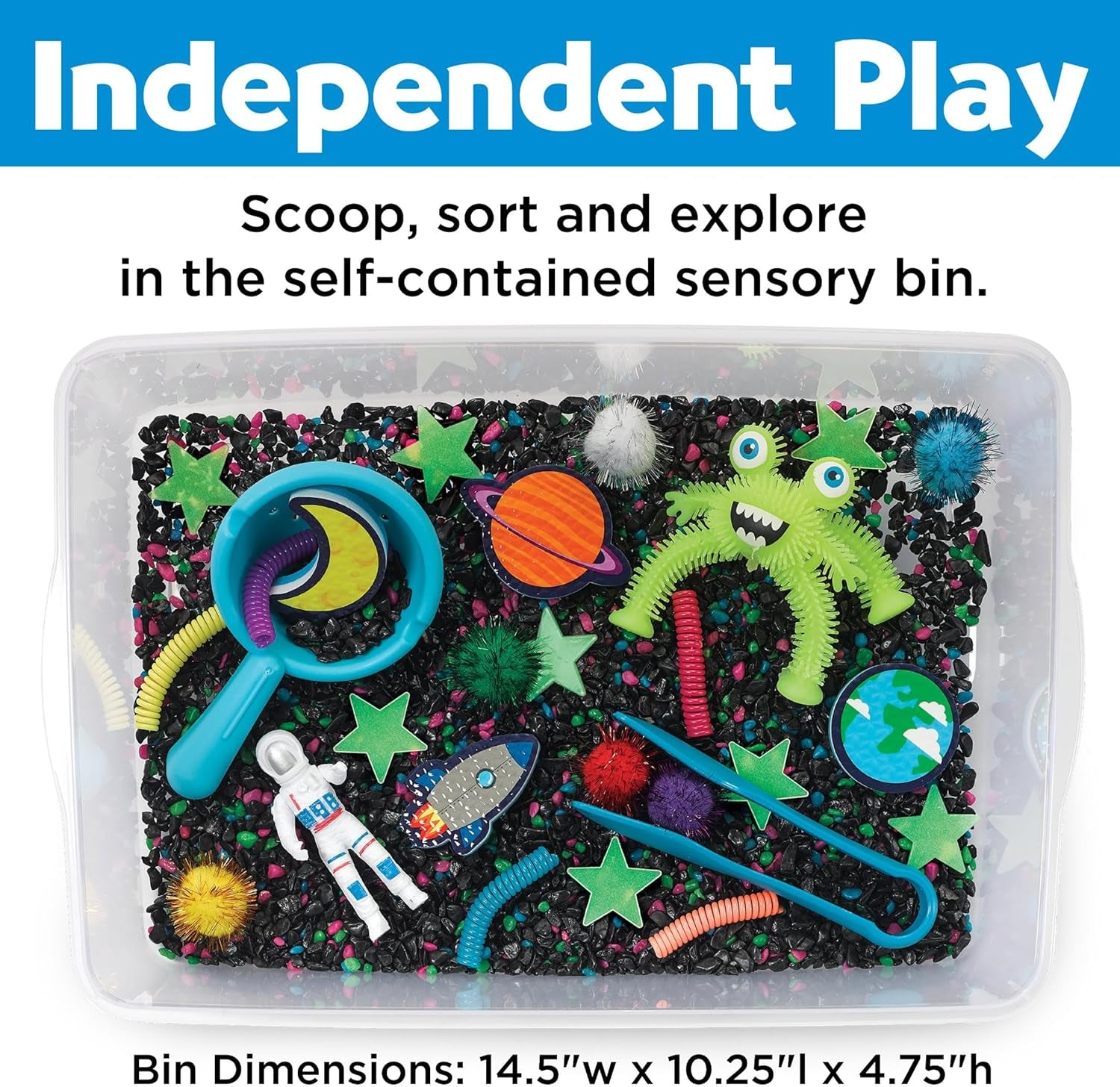 Sensory Bin: Outer Space Toys 