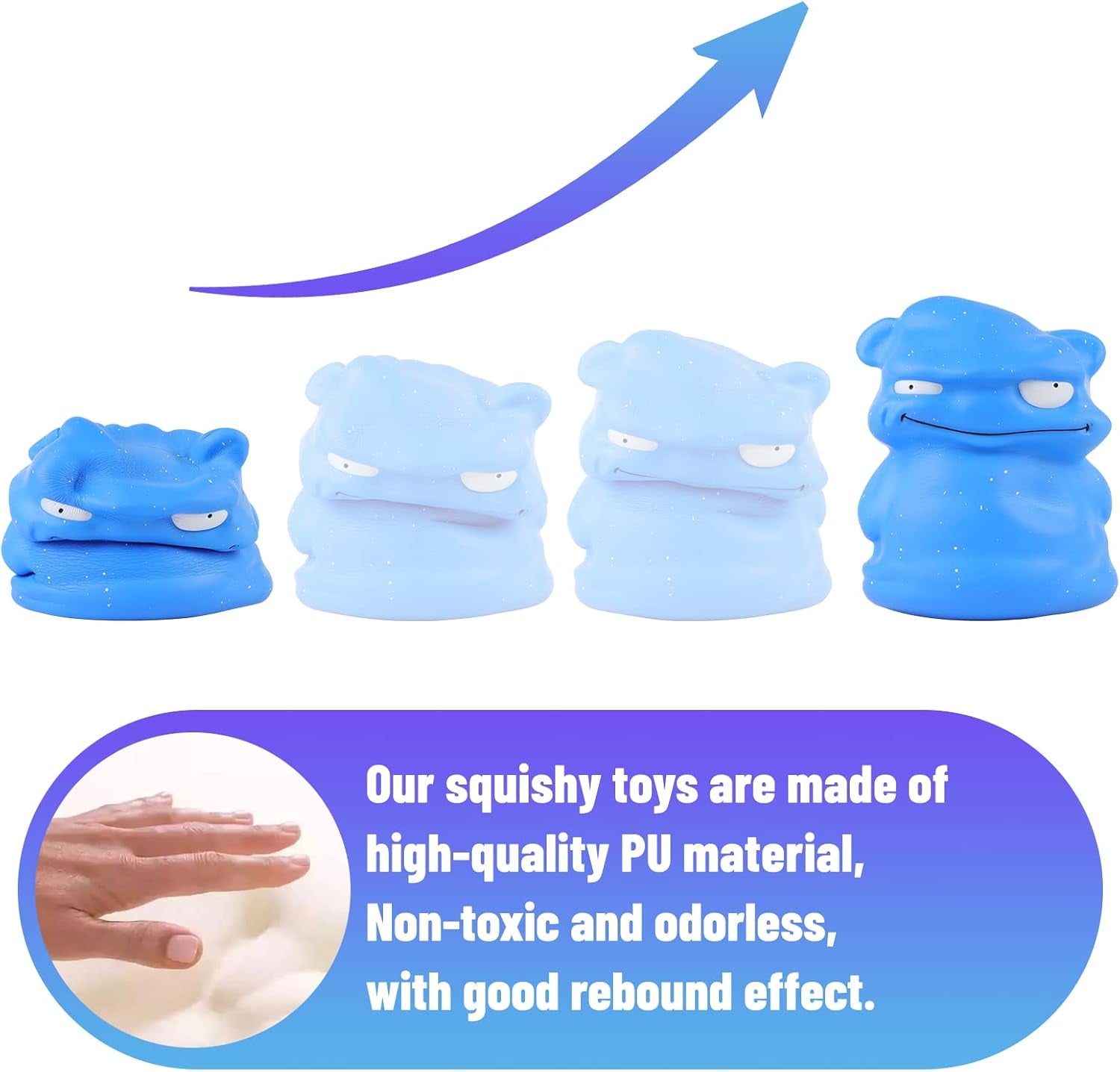 9.8 Inch Jumbo Squishies Blue Monster 