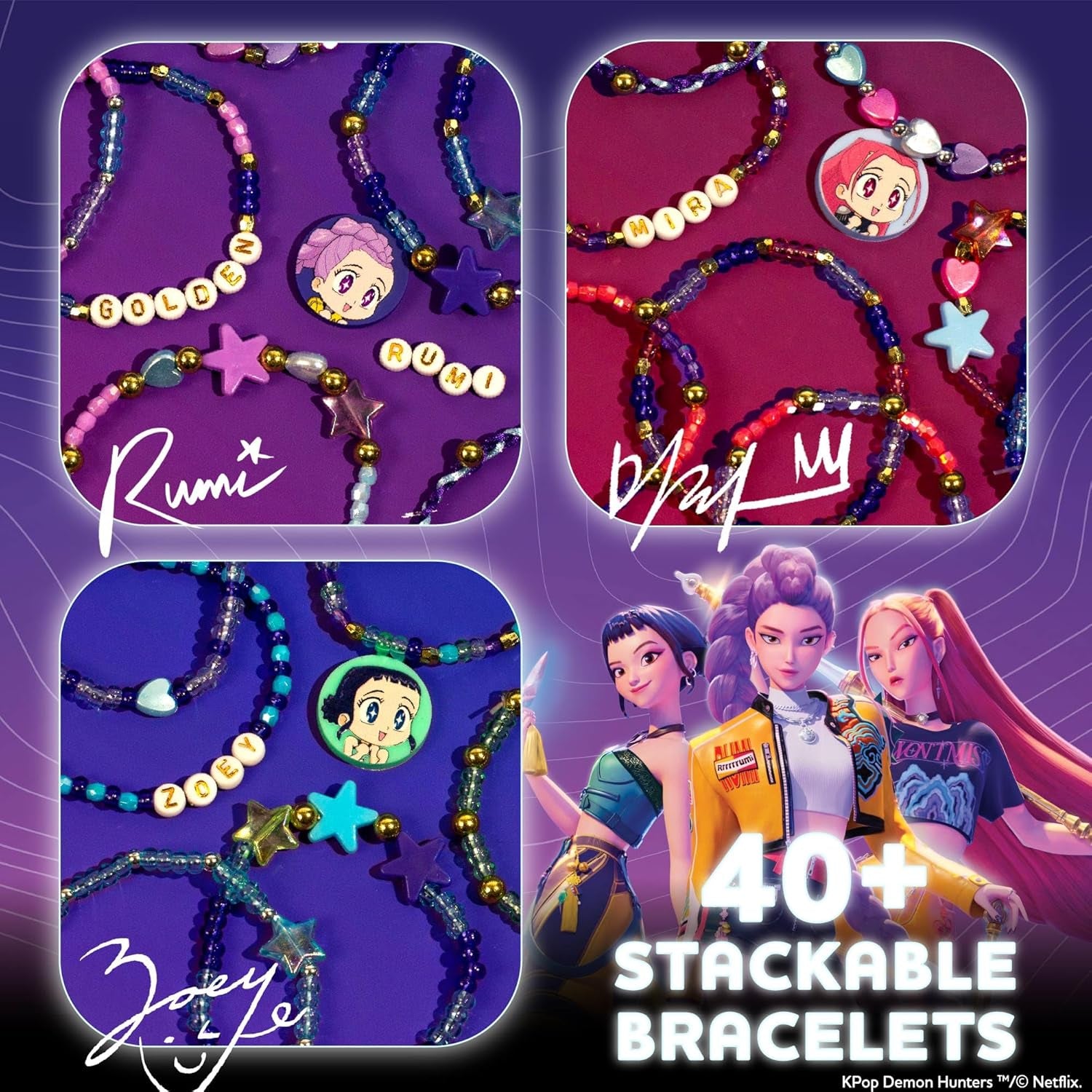 Kpop Demon Hunters™ Friendship Bracelet Kit, 3-Pack