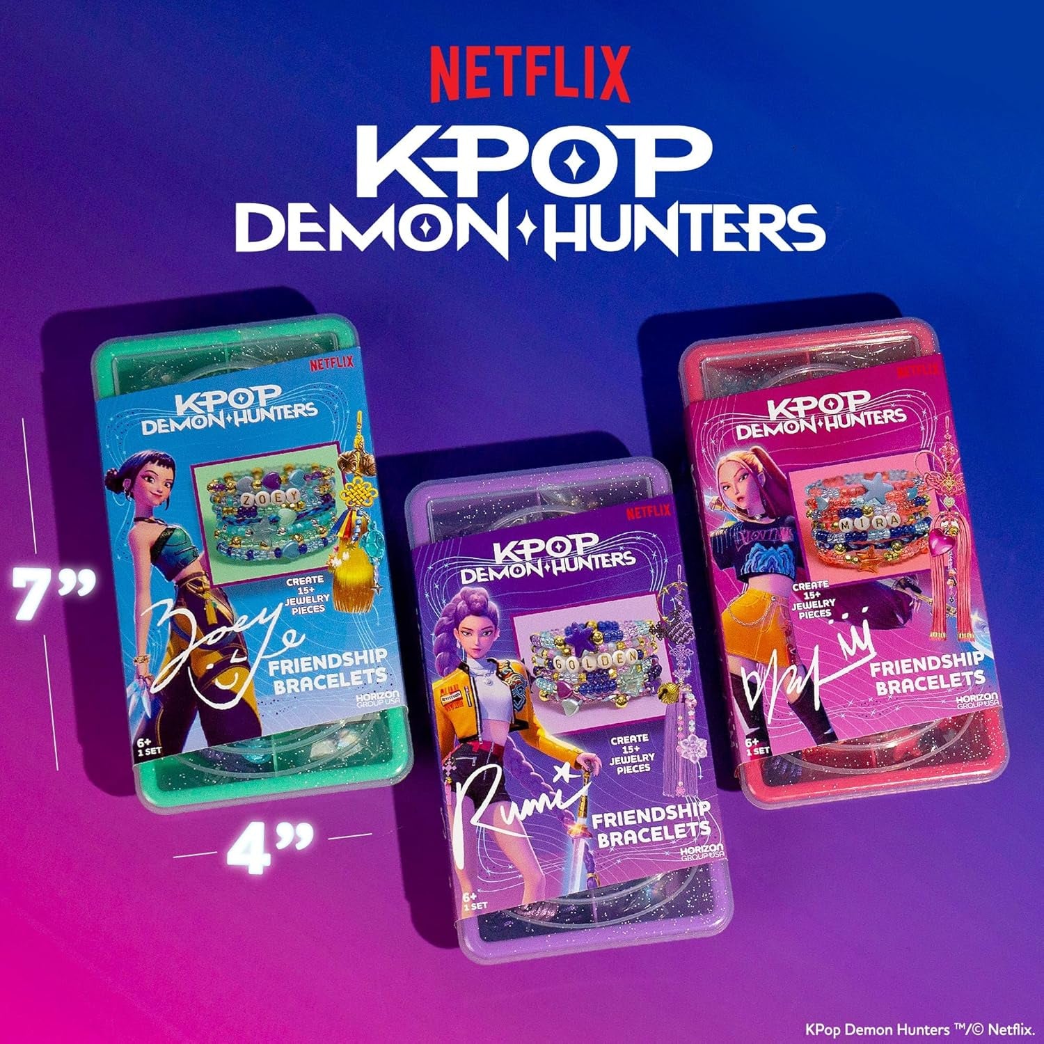 Kpop Demon Hunters™ Friendship Bracelet Kit, 3-Pack