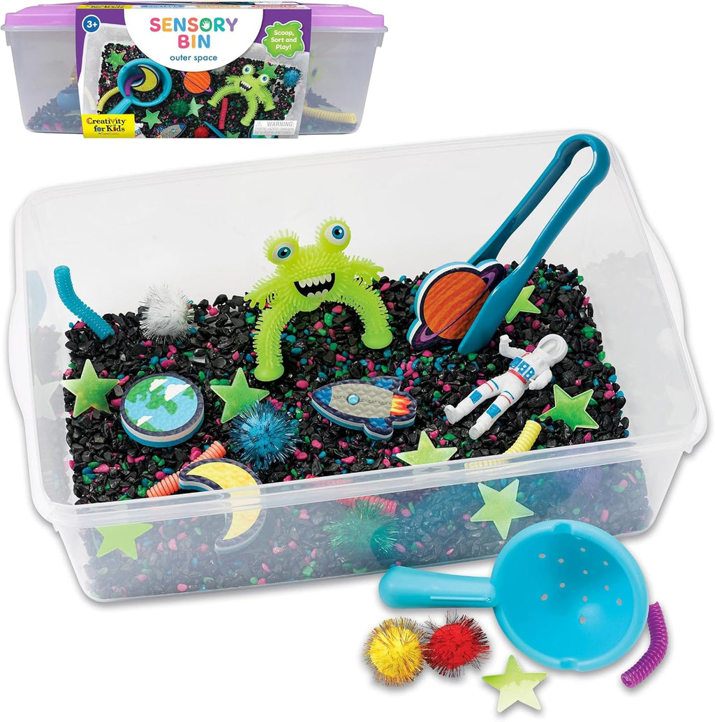 Sensory Bin: Outer Space Toys 