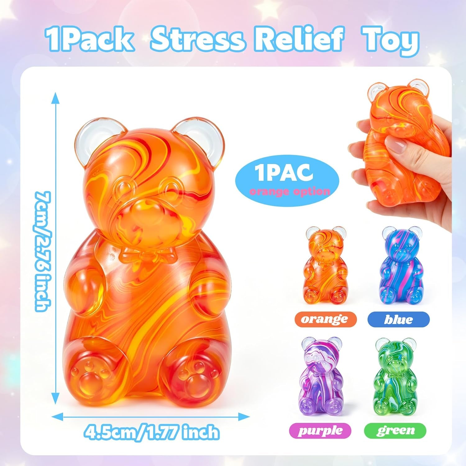 1Pc Gummy Bear Squishies 