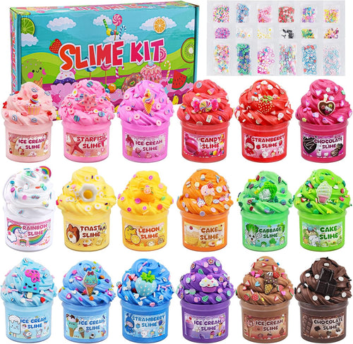 18 Pack Slimes, Slime Kids, Butter Cloud Slime Kit for Girls Ages 8-12, Toys for Girls and Boys, Slime Party Favors Goodie Bag Stuffers, 4 5 6 7 8 9 10 Year Old Girl Birthday Gift Cute Stuff