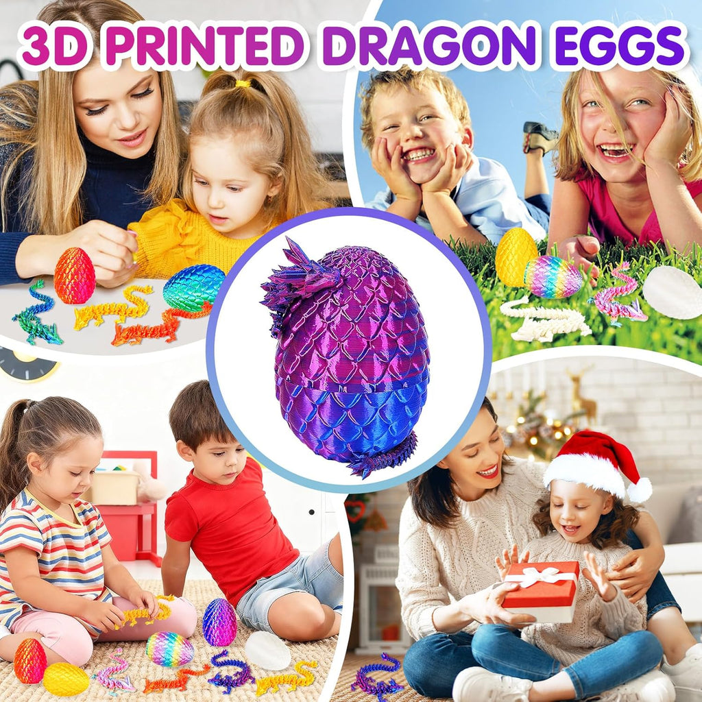 6 Pcs 3D Printed Dragon Eggs with Dragon Inside 
