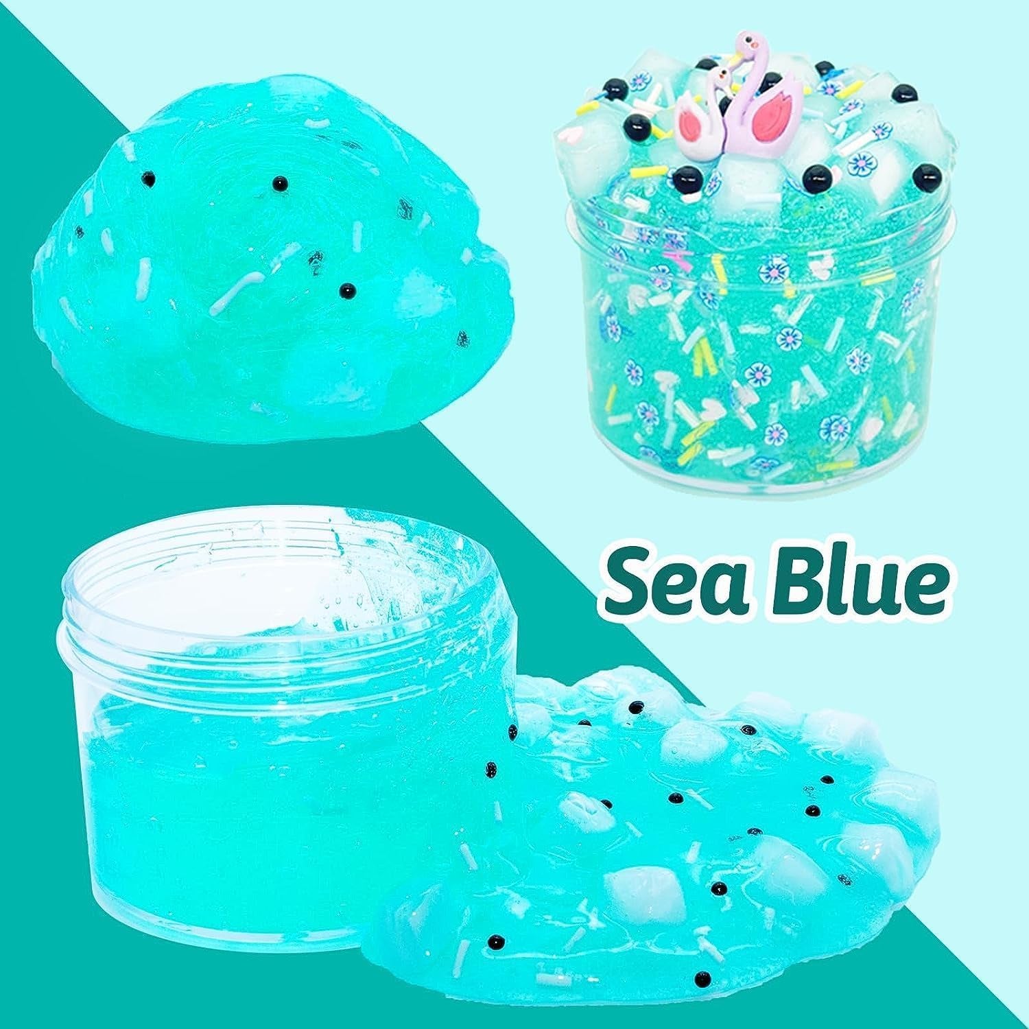 Jelly Cube Clear Slime Kit 8 Pack for Kids