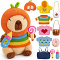 13 PCS Capybara Plush with Clothes & Accessories