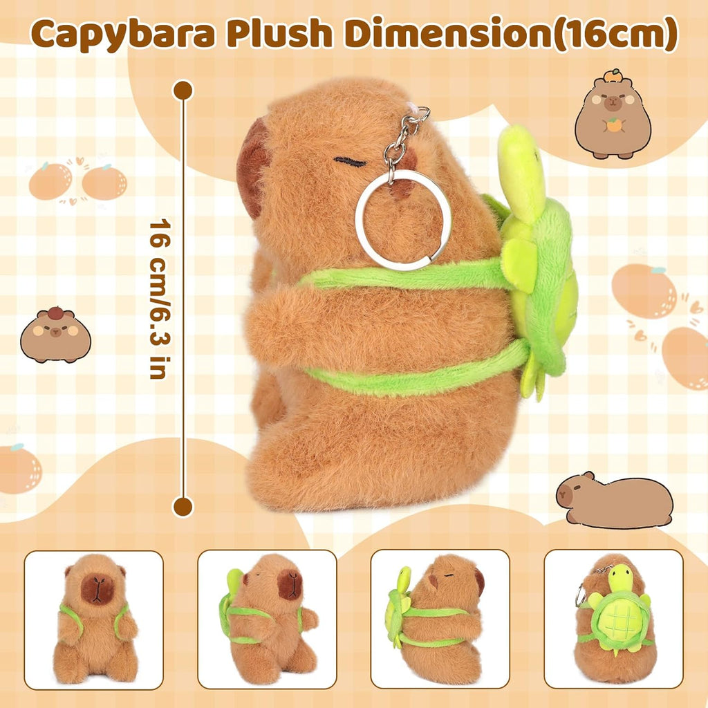 Cute Capybara Plush Keychain, 6.3-Inch 