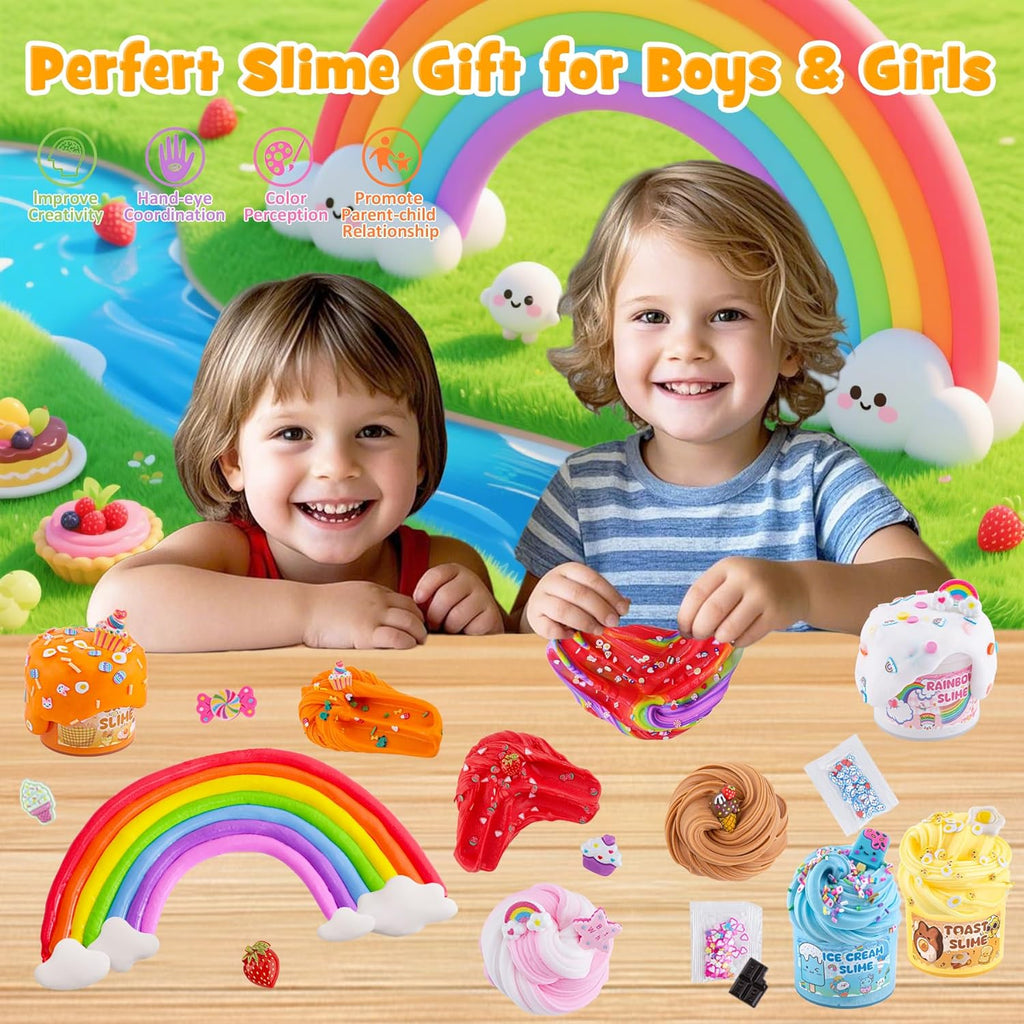 18 Pack Slimes, Slime Kids, Butter Cloud Slime Kit for Girls Ages 8-12, Toys for Girls and Boys, Slime Party Favors Goodie Bag Stuffers, 4 5 6 7 8 9 10 Year Old Girl Birthday Gift Cute Stuff