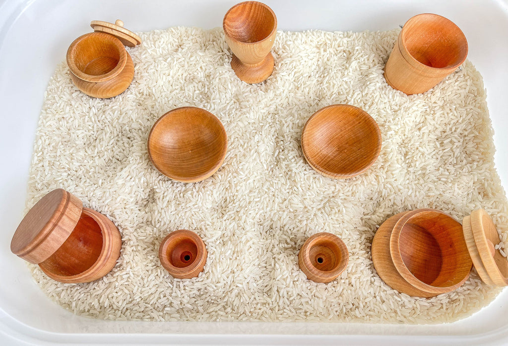 Deluxe Set of Sensory Bin Tools, Small Wooden Tools, Sensory Tools, Montessori
