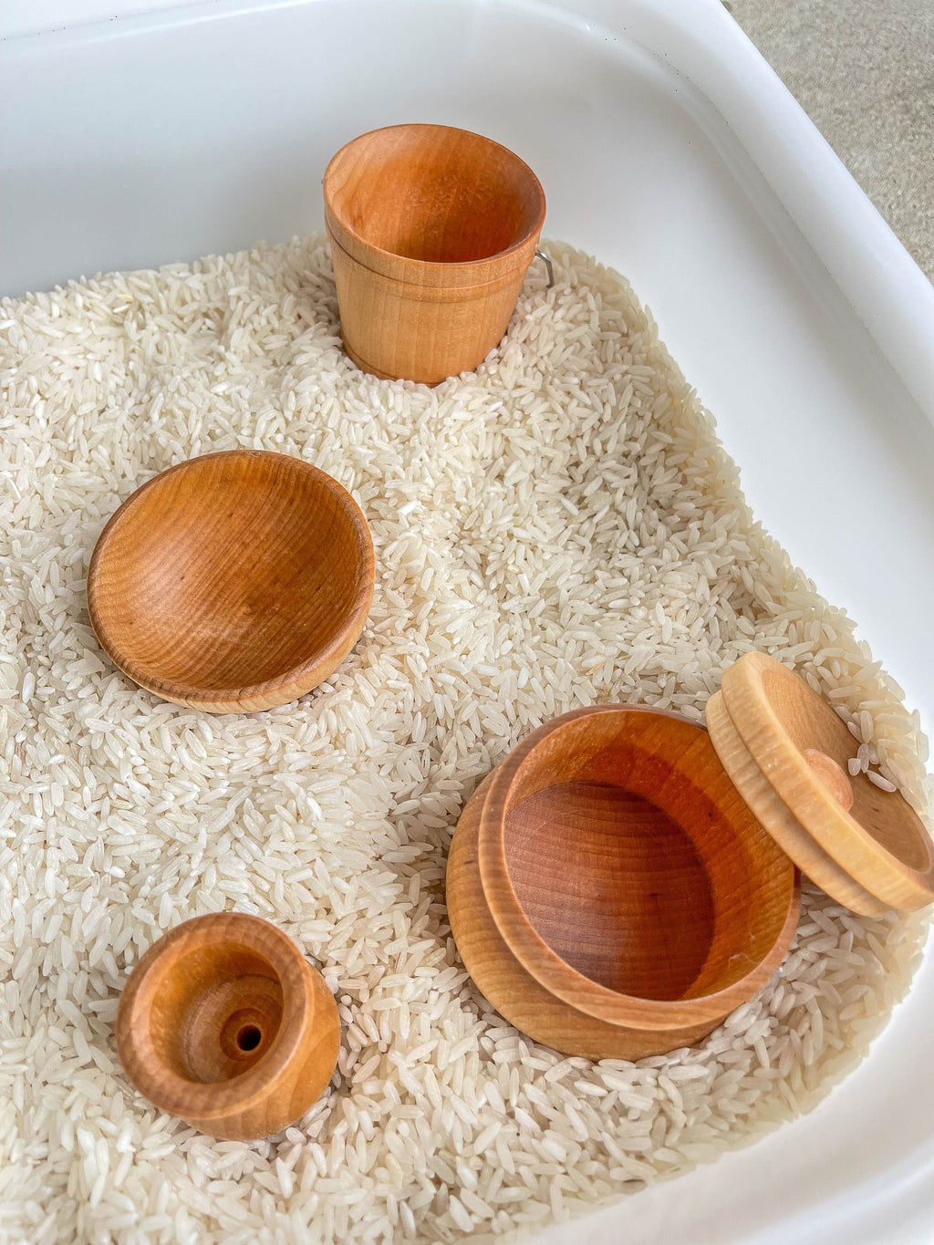 Deluxe Set of Sensory Bin Tools, Small Wooden Tools, Sensory Tools, Montessori