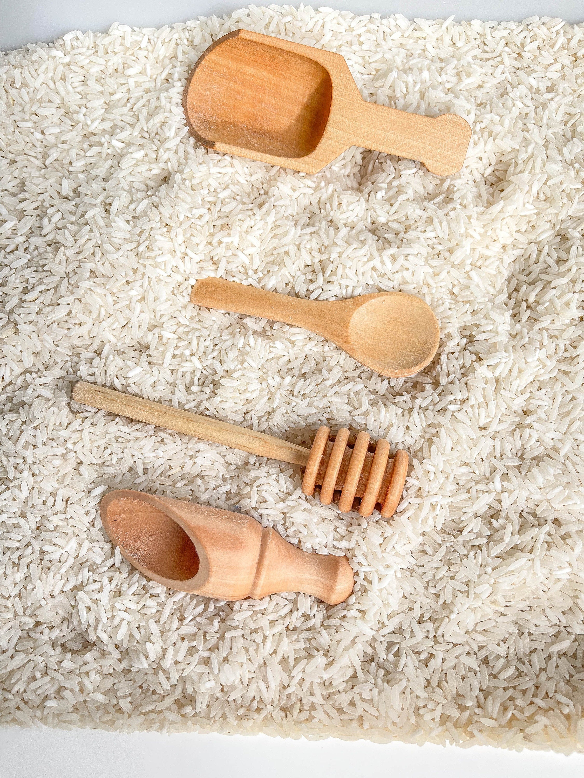 Deluxe Set of Sensory Bin Tools, Small Wooden Tools, Sensory Tools, Montessori